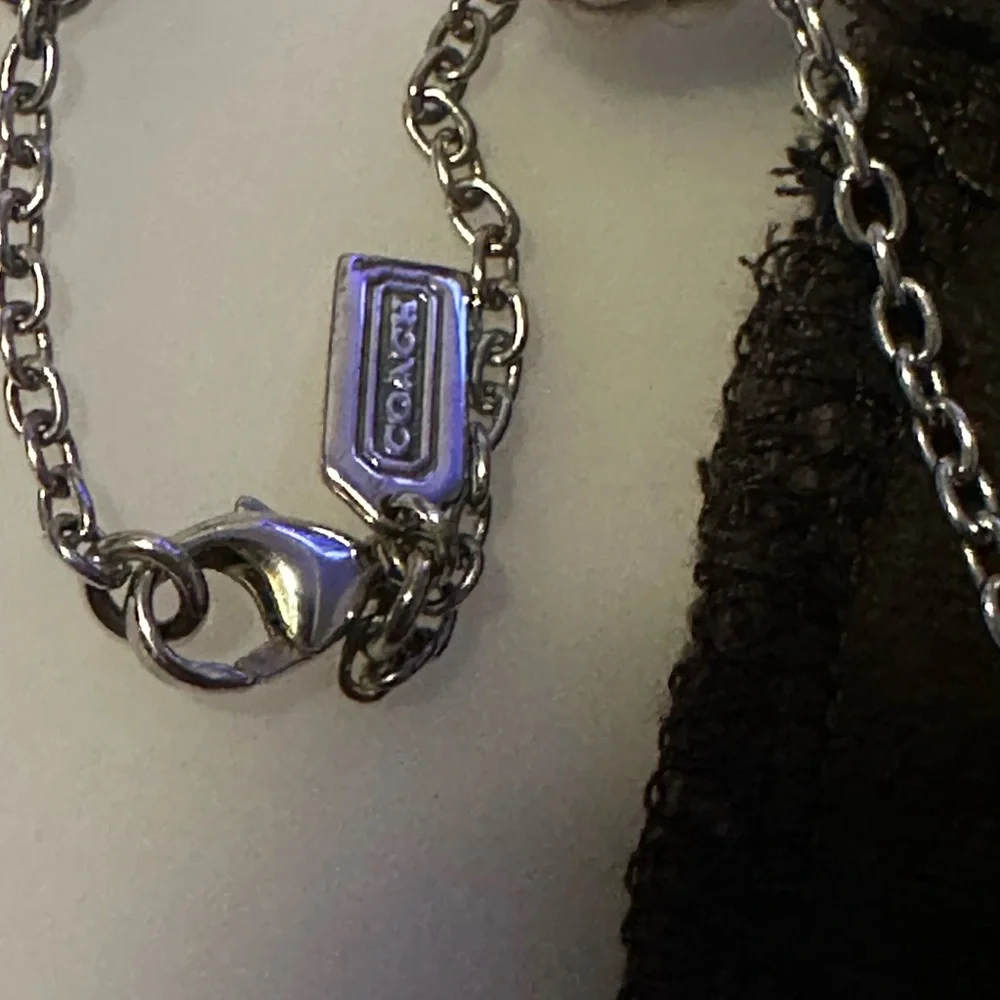 Coach Vintage, Authentic,‎ sterling silver Charm Chain Necklace